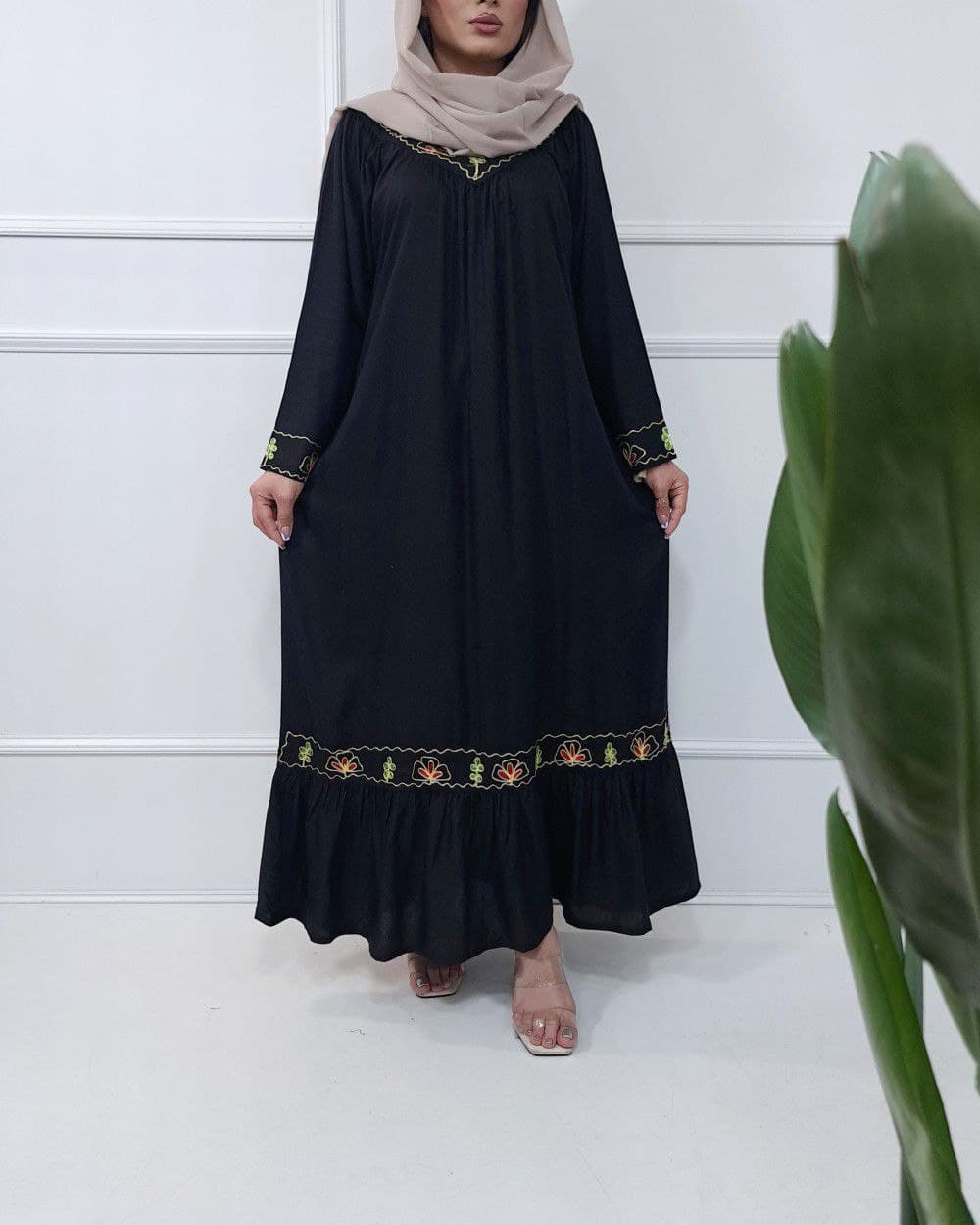 پیراهن ساحلی نخی گلدوزی وارداتی هندی/کد408 — تصویر ۴