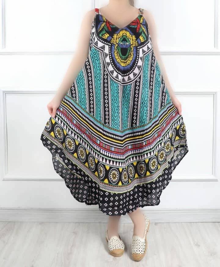 سارافون نخی بندی وارداتی هندی/396 — تصویر ۳
