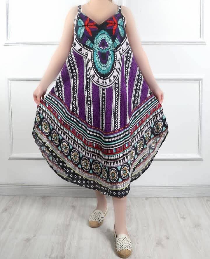 سارافون نخی بندی وارداتی هندی/396 — تصویر ۶