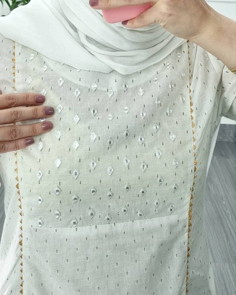 پیراهن ساحلی نخی کورتای وارداتی/کد370 — تصویر ۴