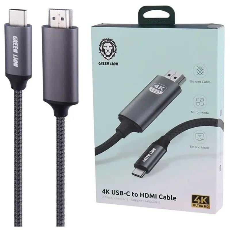کابل تبدیل USB-C به HDMI گرین لاین مدل 4K