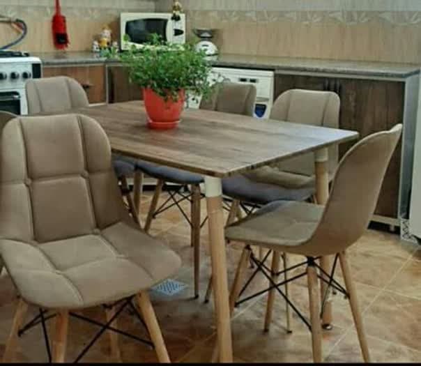 میز و صندلی ناهارخوری اریا لمسه چهار نفره میز 120 مبلمان فرنا مدل 1113372 — تصویر ۲