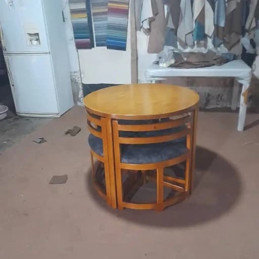 ناهارخوری کمجا گرد 4 نفره مبلمان فرنا مدل 1113366