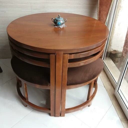 میز ناهار خوری کم جا ناهار خوری 4 نفره مبلمان فرنا مدل 1113352