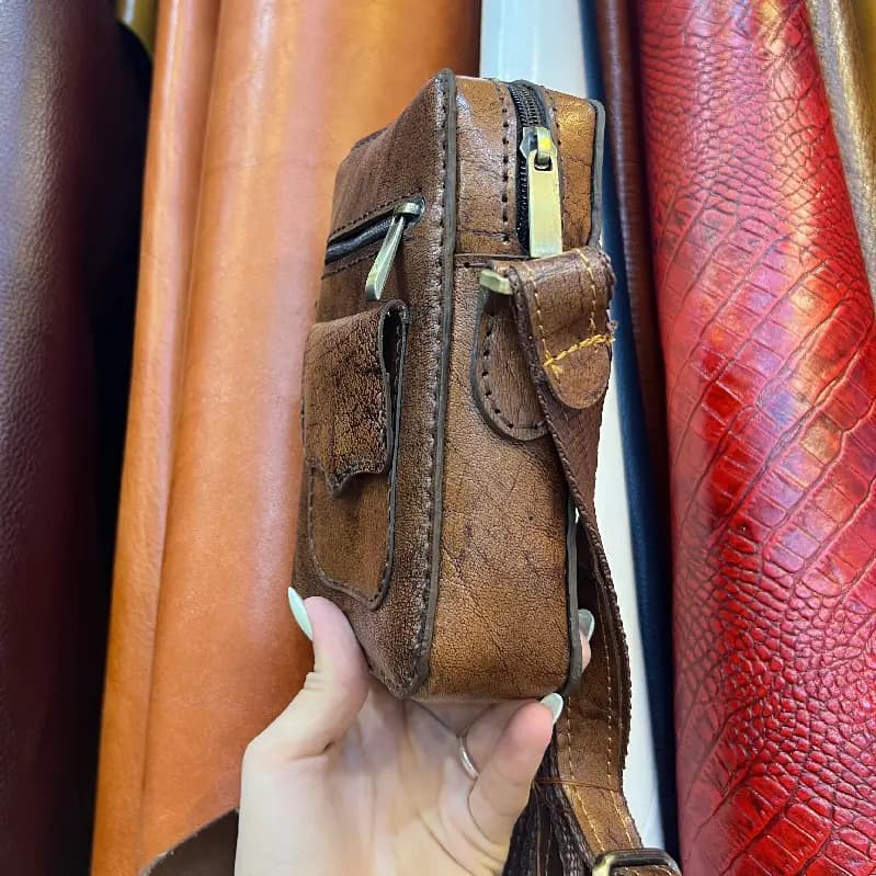 کیف اسپرت چرم گاومیش کد 78 — تصویر ۲