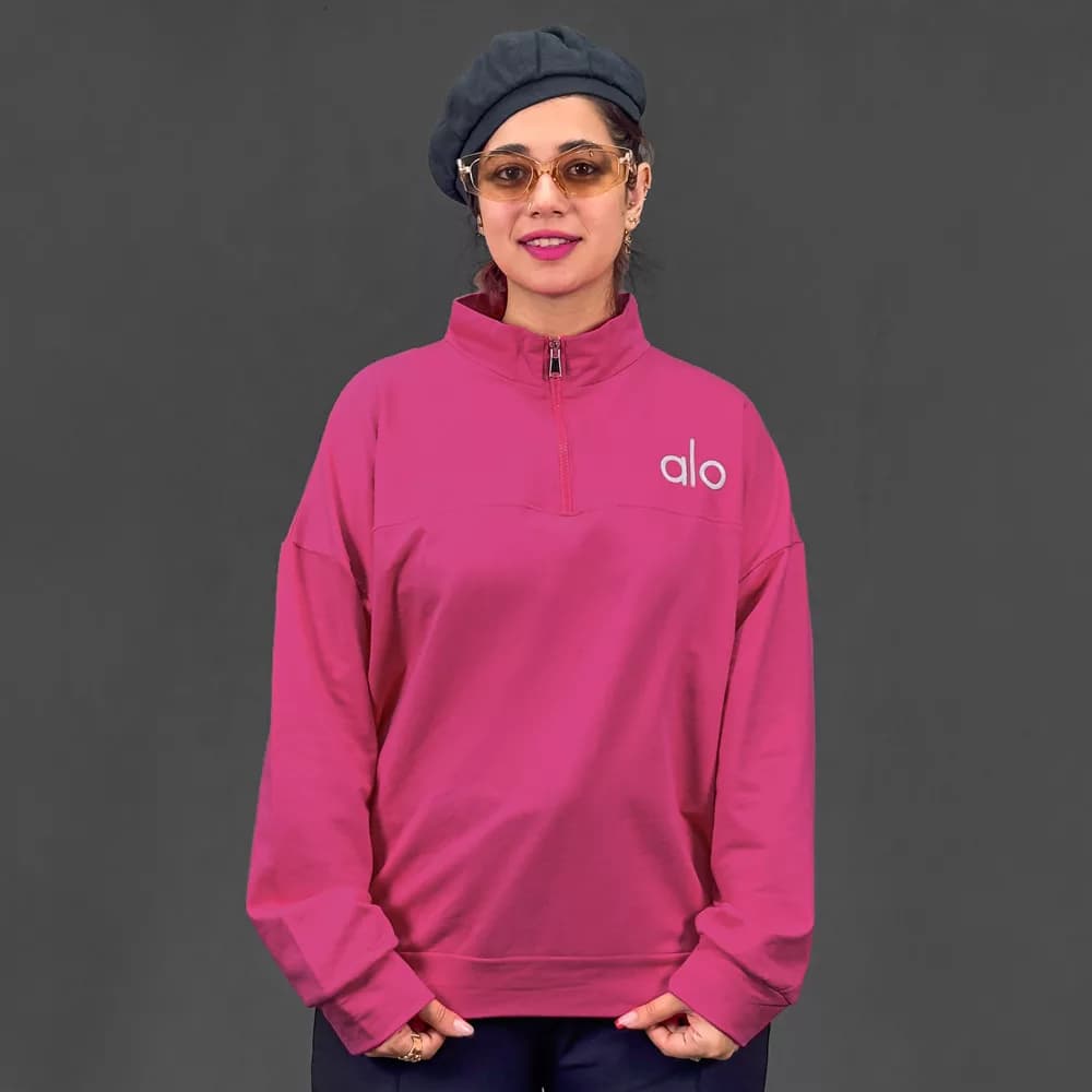تیشرت نیم زیپ دخترانه alo کد 30878 — تصویر ۲