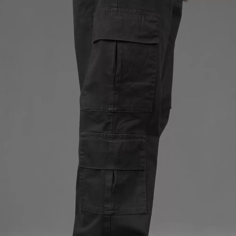 شلوار اسلش کارگو مردانه مشکی کد 29209 — تصویر ۳