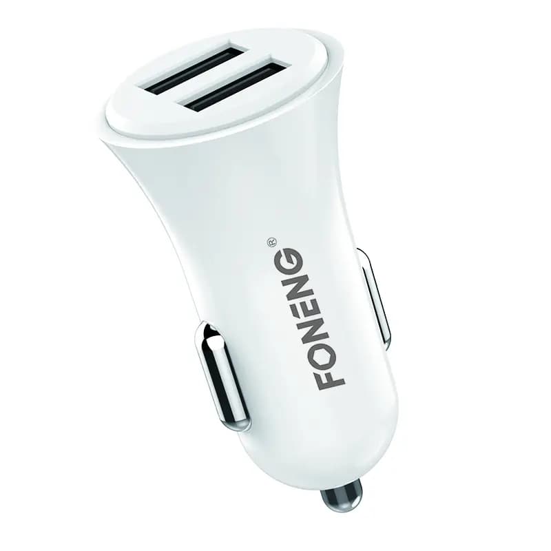 شارژر فندکی Foneng مدل C06 با دو خروجی USB و توان 2.4 آمپر
