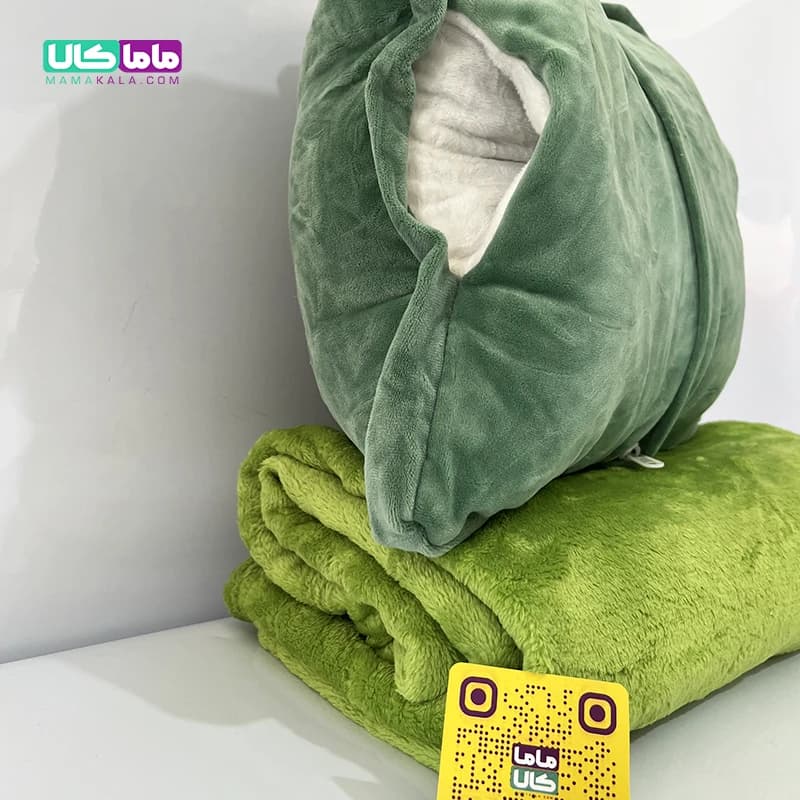 عروسک بالشت پتودار + گرمکن دست مدل آناناس 45 سانتیمتر — تصویر ۳