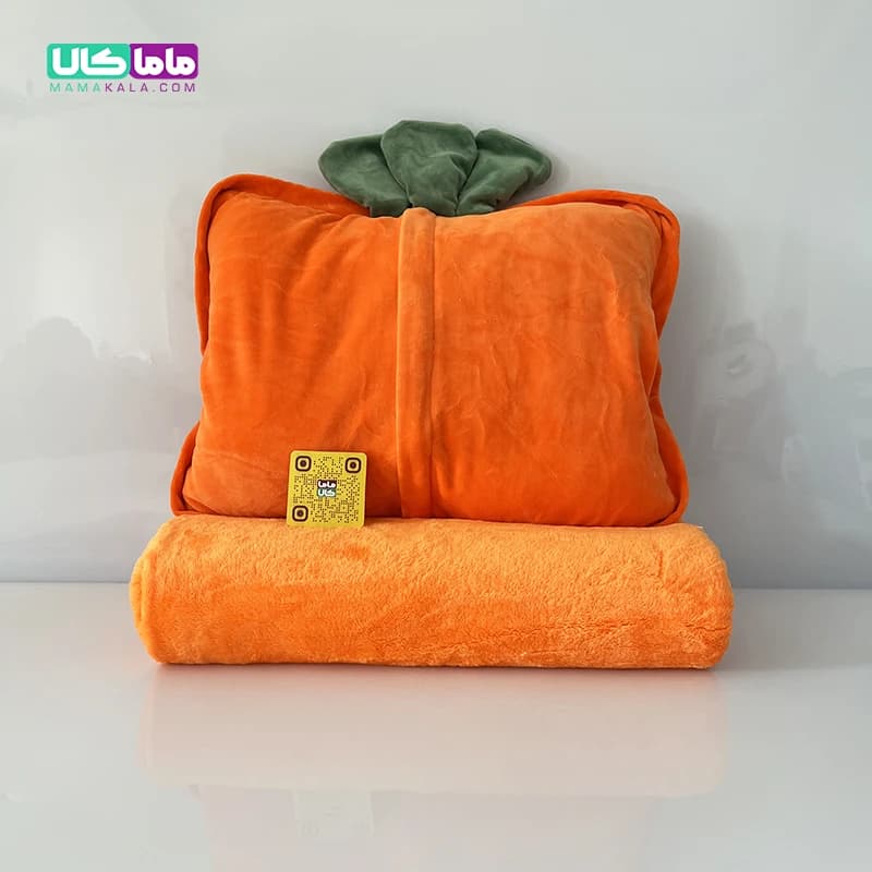 عروسک بالشت پتودار + گرمکن دست مدل هویج 45 سانتیمتر — تصویر ۵