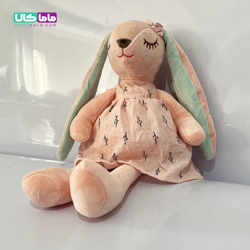 عروسک خرگوش ناز صورتی 45 سانتیمتر — تصویر ۴
