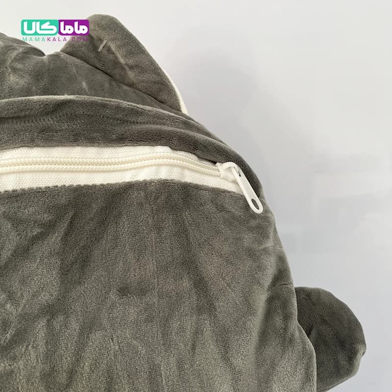 عروسک سگ هاسگی بالشتی پتودار دست گرم کن 50 سانتیمتر — تصویر ۴