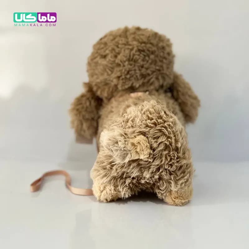 عروسک سگ قلاده دار قهوه ای 35 سانتیمتر — تصویر ۳