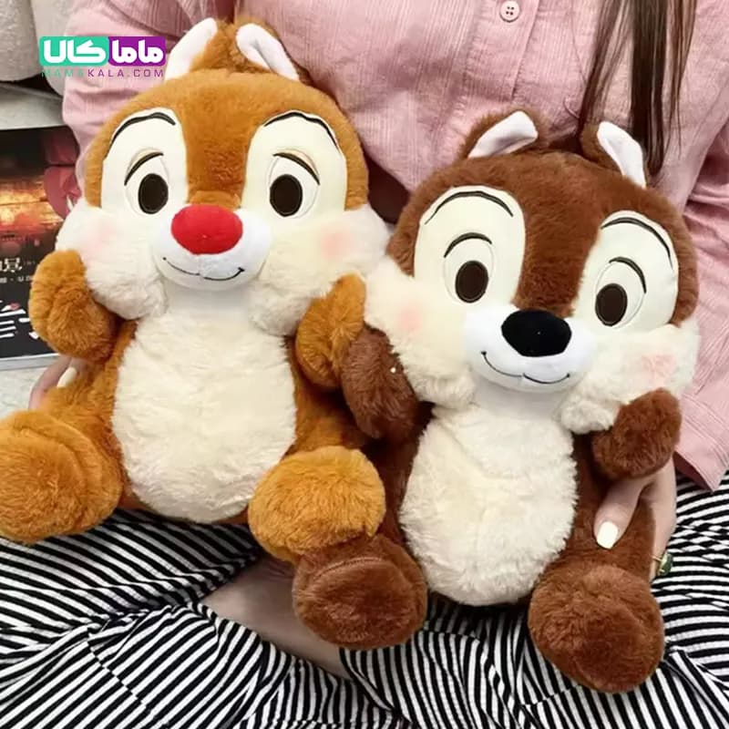 عروسک سنجاب پتودار قهوه ای ۵۰ سانتیمتر — تصویر ۷