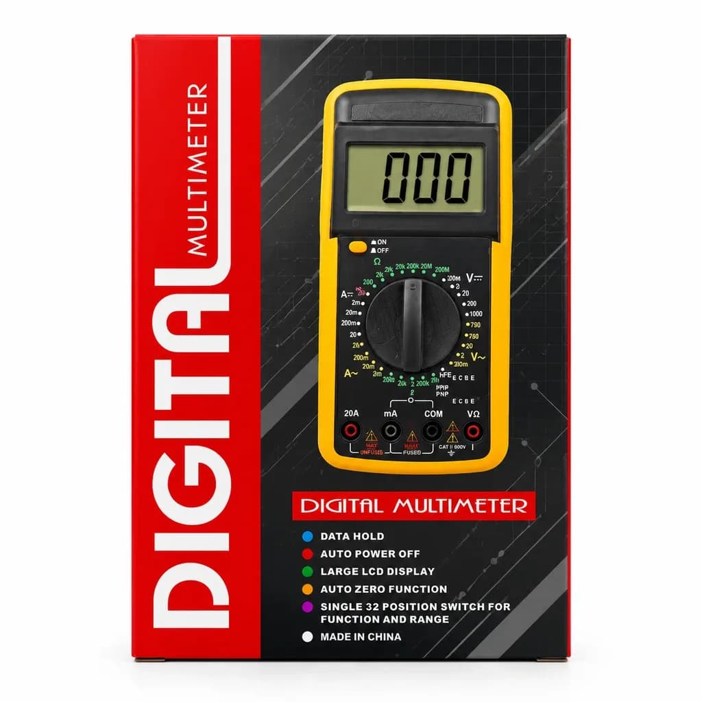 مولتی متر دیجیتال حرفه‌ای مدل DT9205A — تصویر ۳