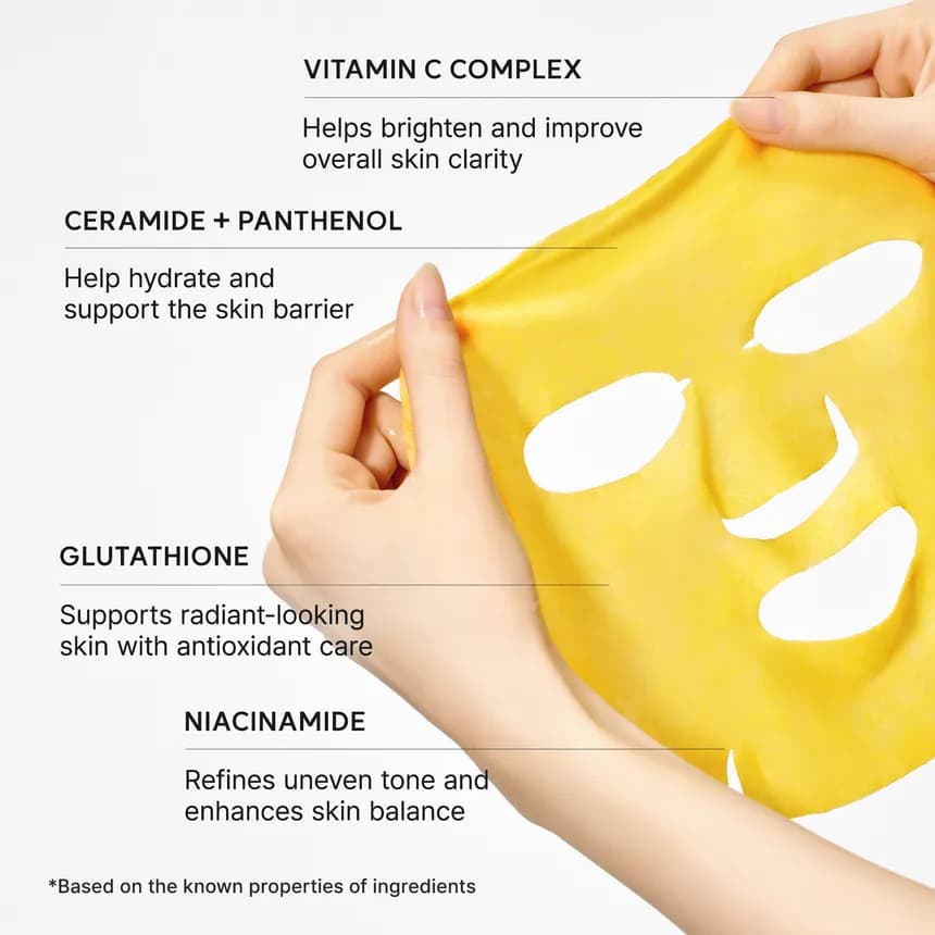 ماسک ورقهای ویتامین سی بوستر شات آرنسیا Vitamin C Booster Shot Mask — تصویر ۵