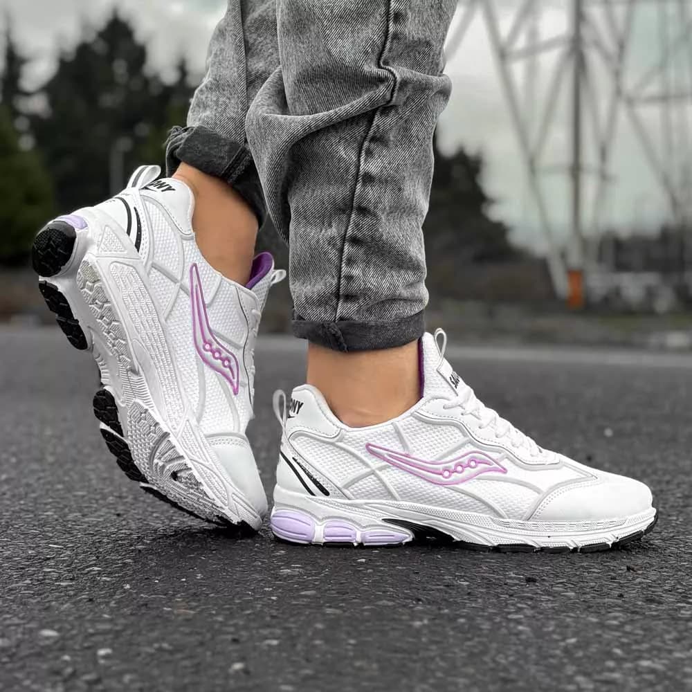 کتانی مردانه saucony سفید کد 28996