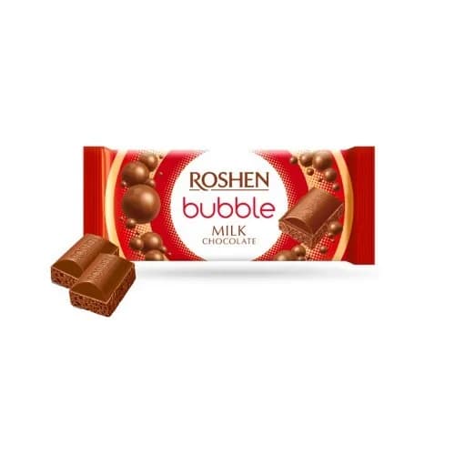 شکلات تخته‌ای حبابدار روشن ۸۰ گرمی