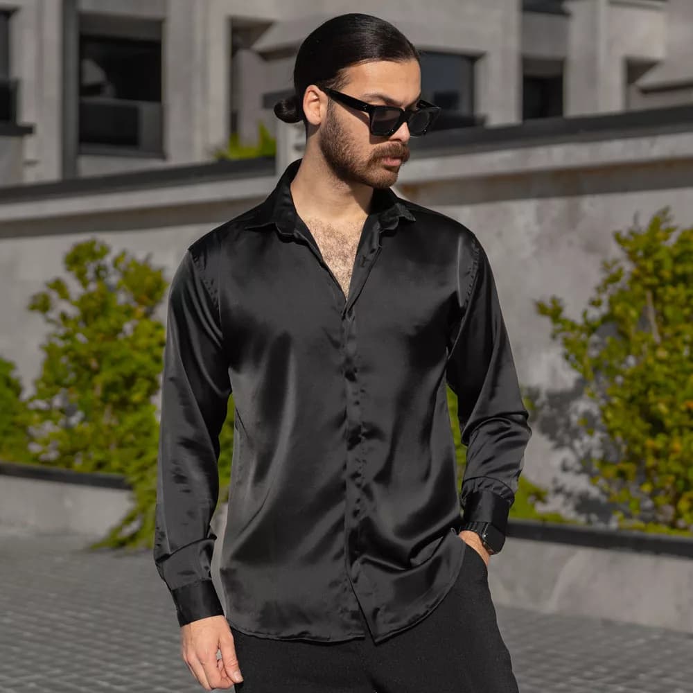 پیراهن مردانه ساتن کد 28749 — تصویر ۴