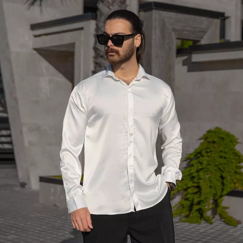 پیراهن مردانه ساتن کد 28749 — تصویر ۷