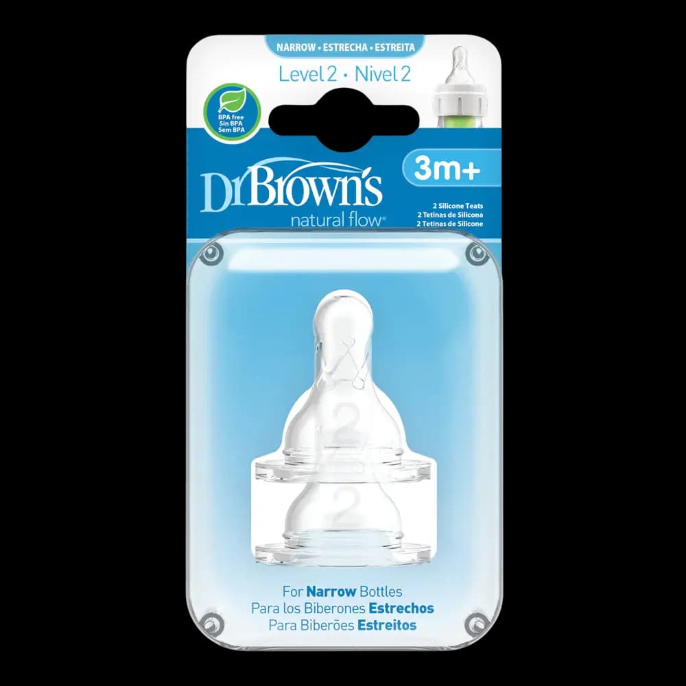 سرشیشه باریک دکتر براون Dr. Brown’s سایز 3+ ماه (بسته دو عددی)