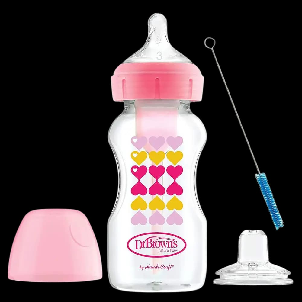 شیشه شیر دکتر براون طرح قلب با یدک DR browns 270ml