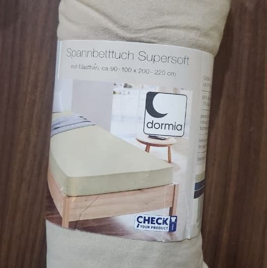 روتختی کشدار یک نفره بزرگ نخ پنبه برند دورمیا اصل آلمانی رنگ ایووری 462766763 Dormia — تصویر ۳