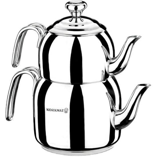 کتری و قوری مدل 057 دروپا ماکسی کرکماز ترکیه / KORKMAZ A057 DROPPA MAXI