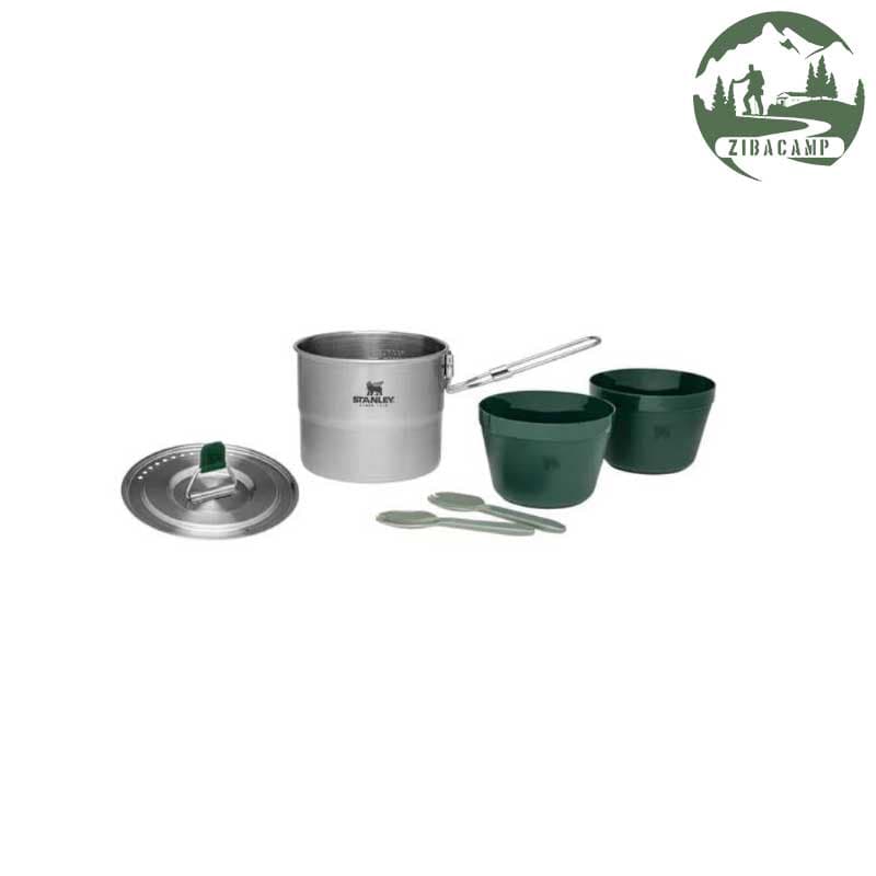 ست ظروف کوهنوردی سفری استنلی دو نفره 1 لیتری Steel Cook set For Two