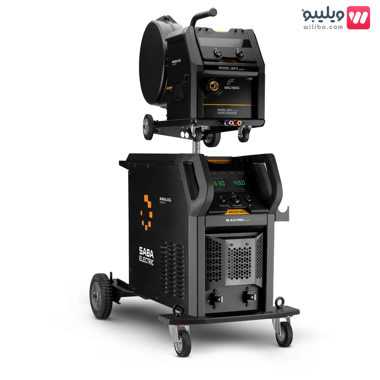 دستگاه جوش 630 آمپر CO2 صبا الکتریک مدل MASTER MIG M- 631 PRO AC ANALOG (هواخنک) — تصویر ۳
