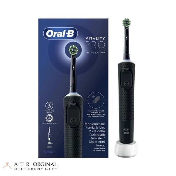 مسواک برقی اورال-بی مدل Vitality Pro Protect X Clean رنگ مشکی — تصویر ۲