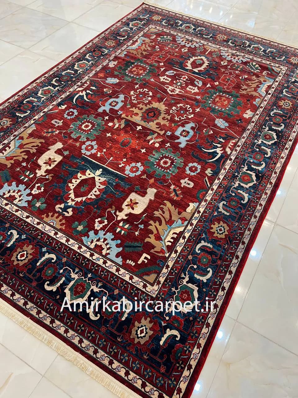فرش سنتی کد 200282 لاکی — تصویر ۷