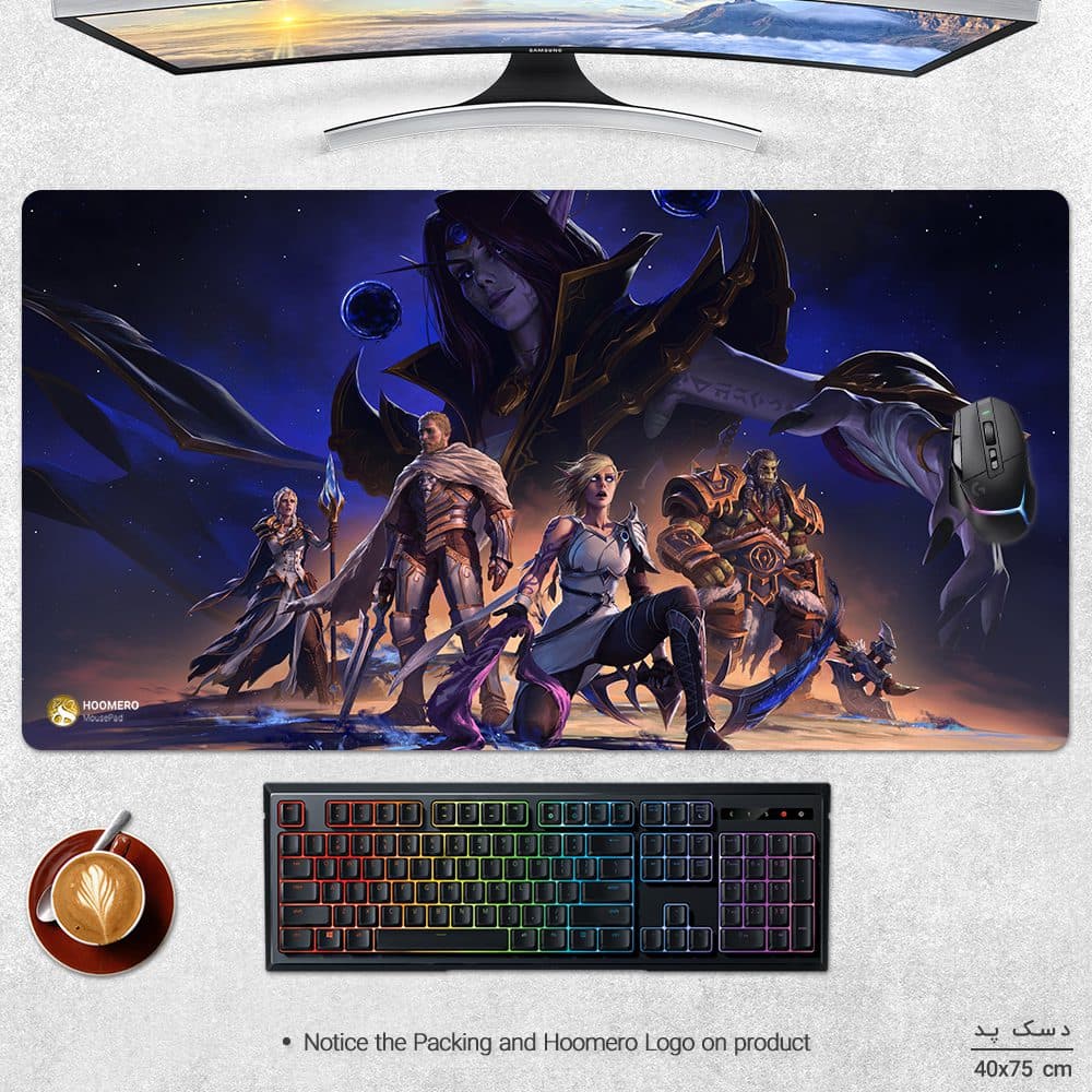 دسک پد هومرو طرح World of Warcraft مدل MX2201 سایز 40×75 سانتی‌متر — تصویر ۳