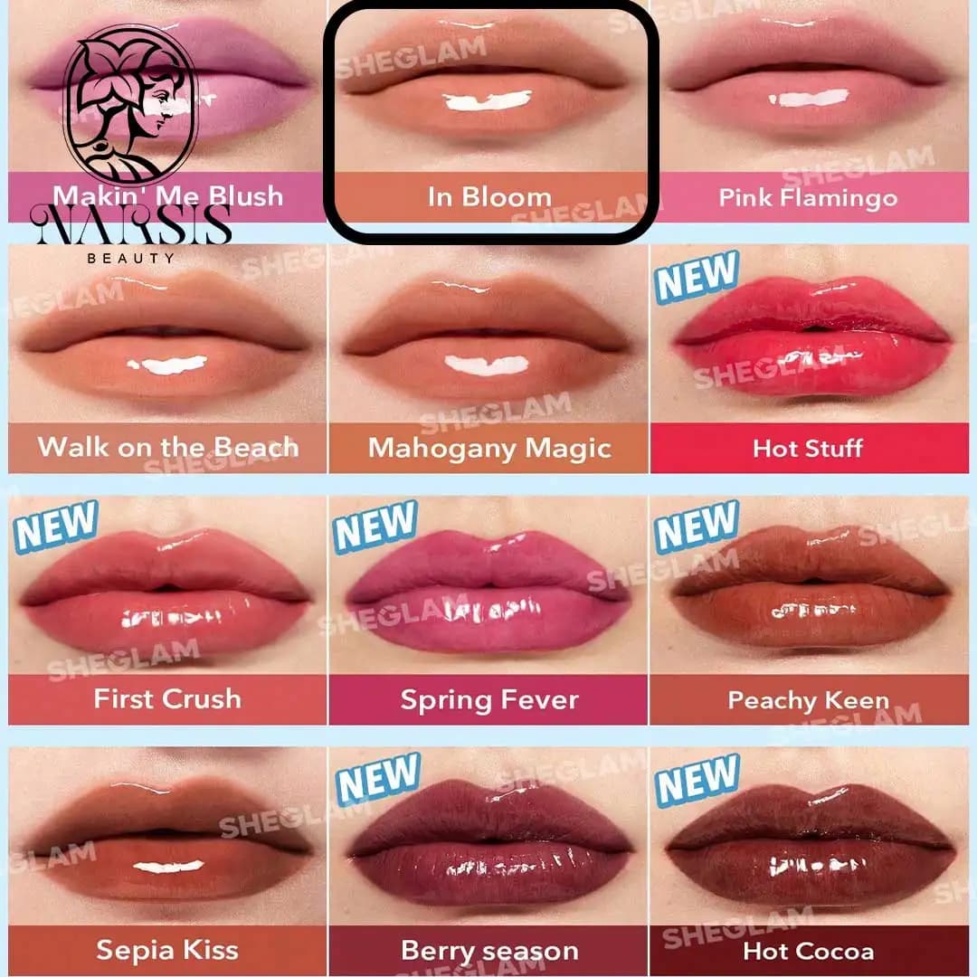 بالم لب براق شیگلم مدل POUT-PERFECT رنگ IN BLOOM — تصویر ۴
