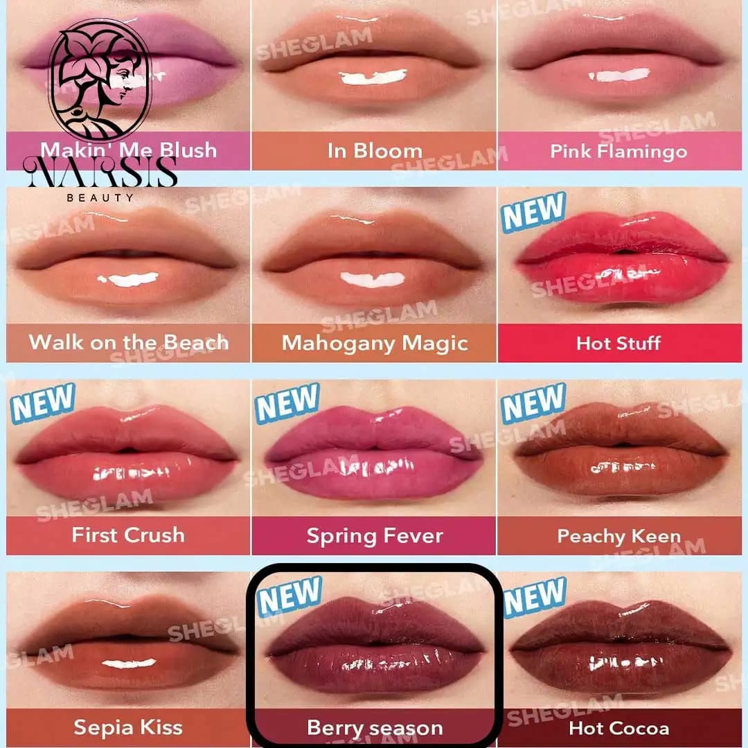 بالم لب براق شیگلم مدل POUT-PERFECT رنگ BERRY SEASON — تصویر ۲