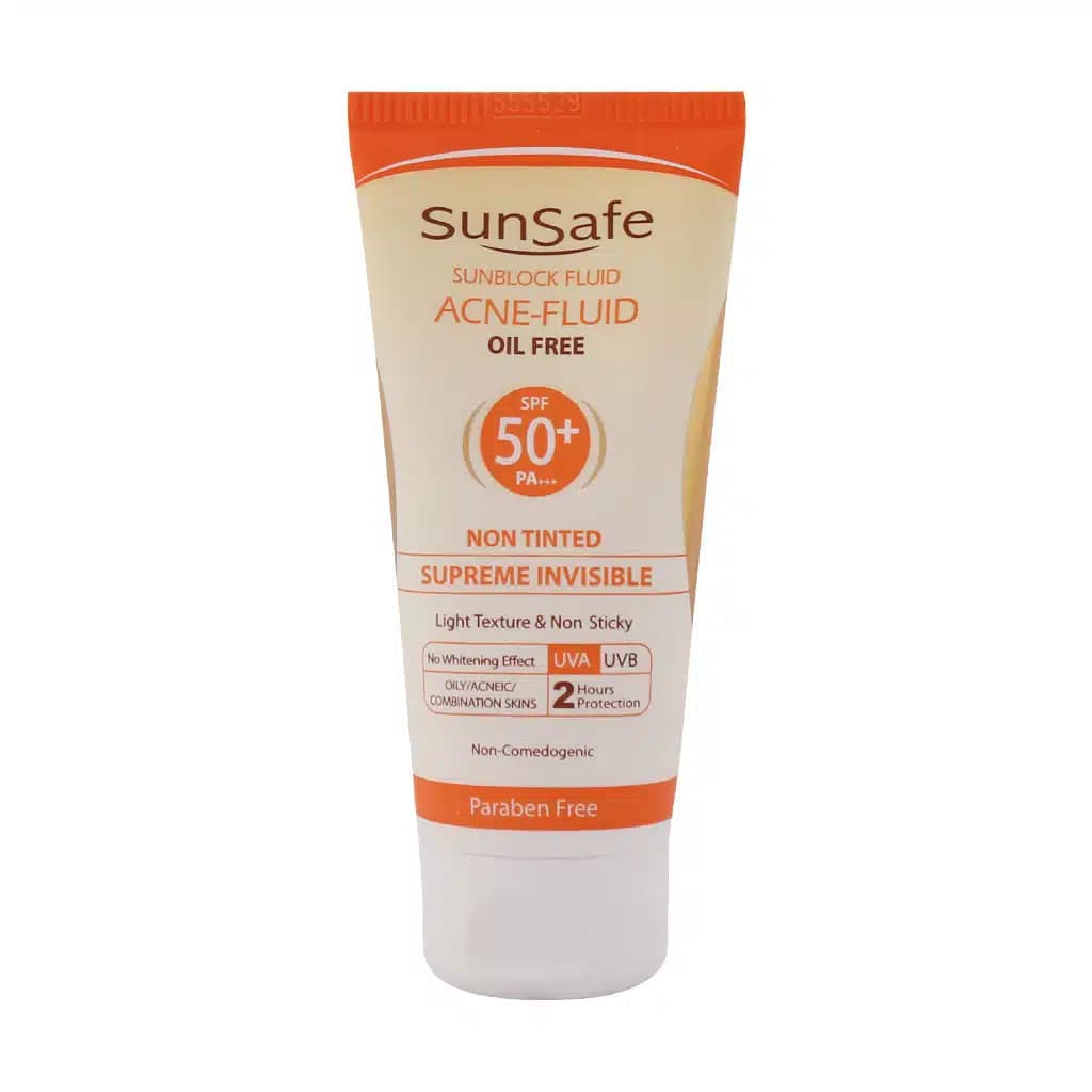 ضدآفتاب فلوئید +SPF 50 سان سیف بی رنگ (50 میل)