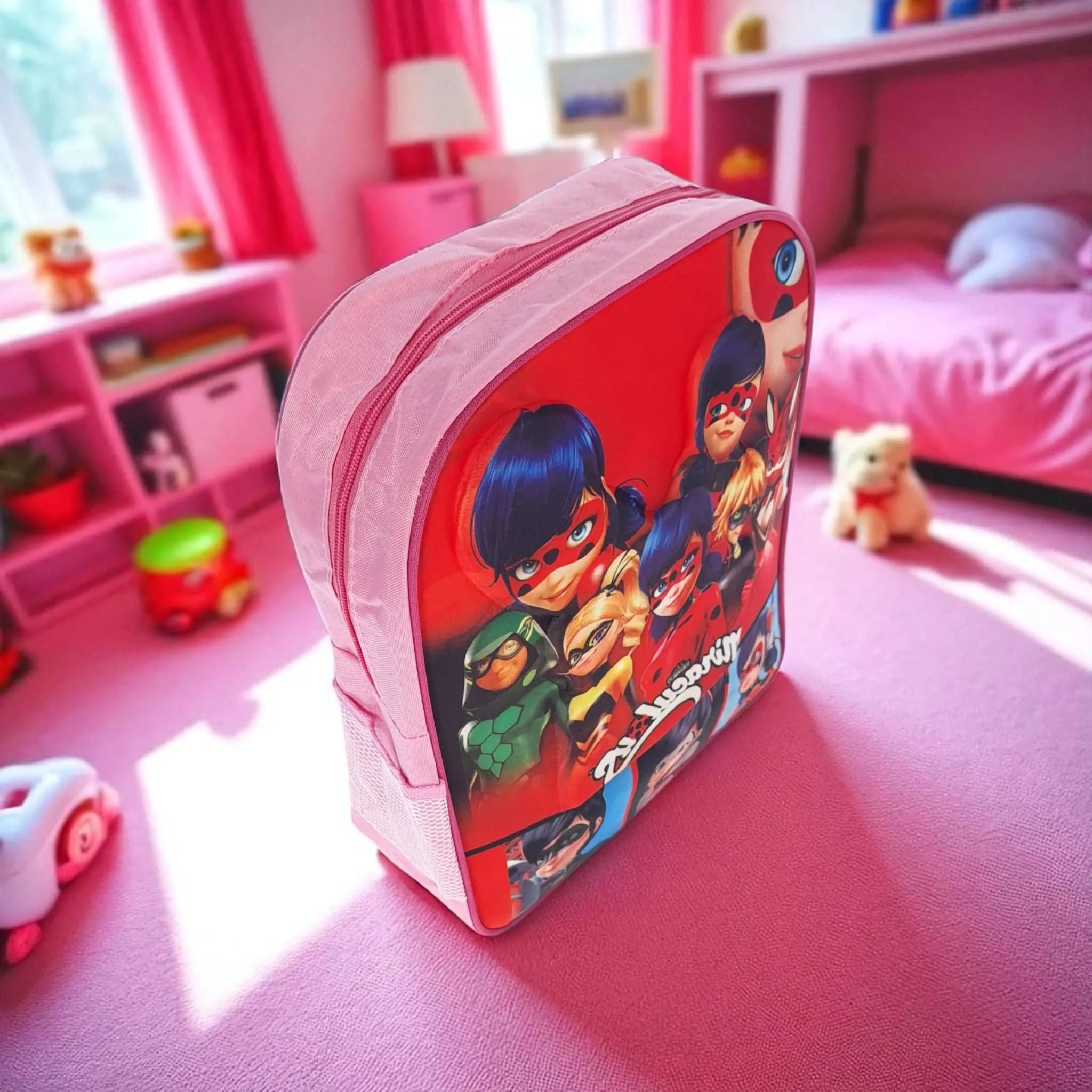 کوله پشتی بچگانه طرح دختر کفشدوزکی Ladybug مدل (اقتصادی) کد ECO-LDYBUG — تصویر ۳