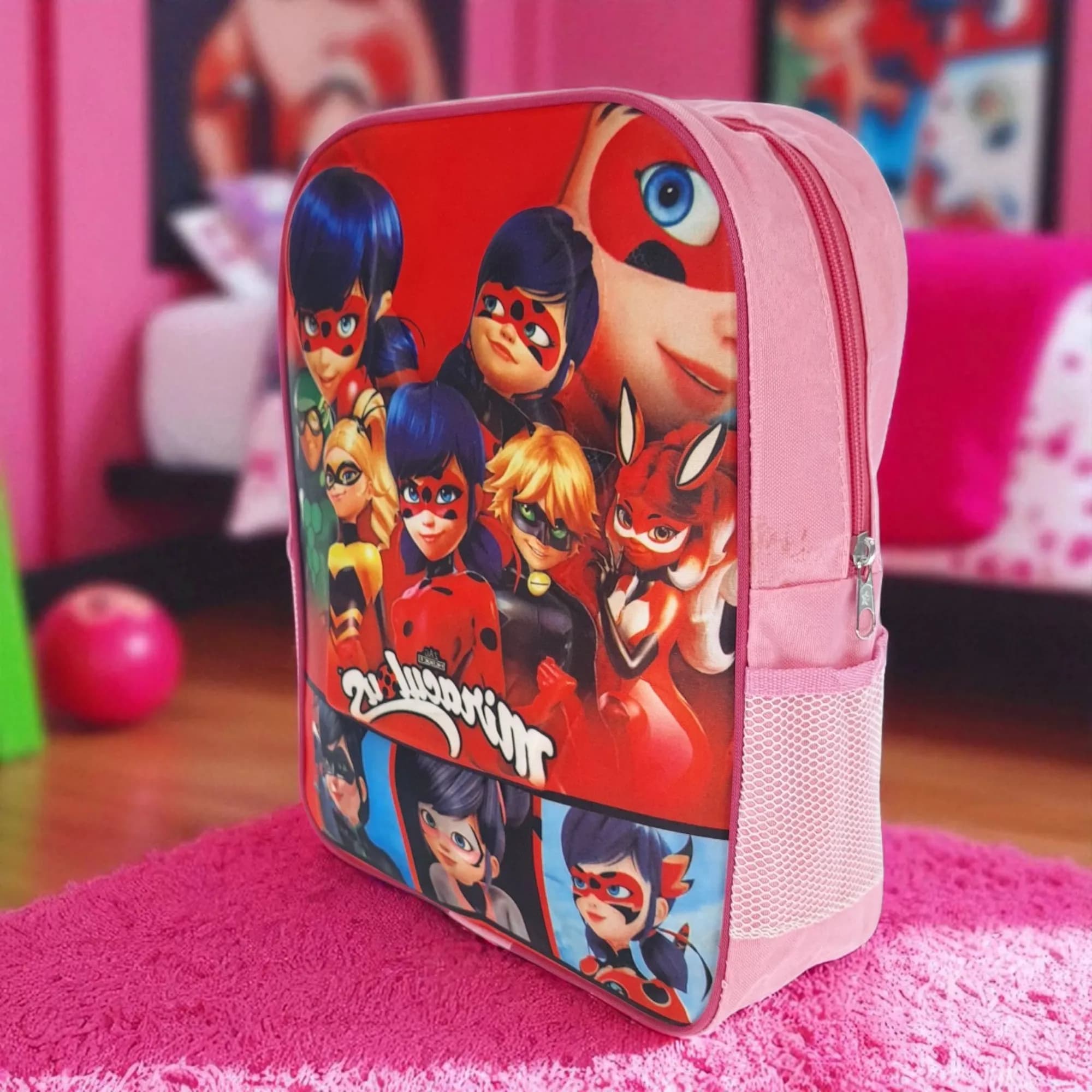 کوله پشتی بچگانه طرح دختر کفشدوزکی Ladybug مدل (اقتصادی) کد ECO-LDYBUG — تصویر ۲