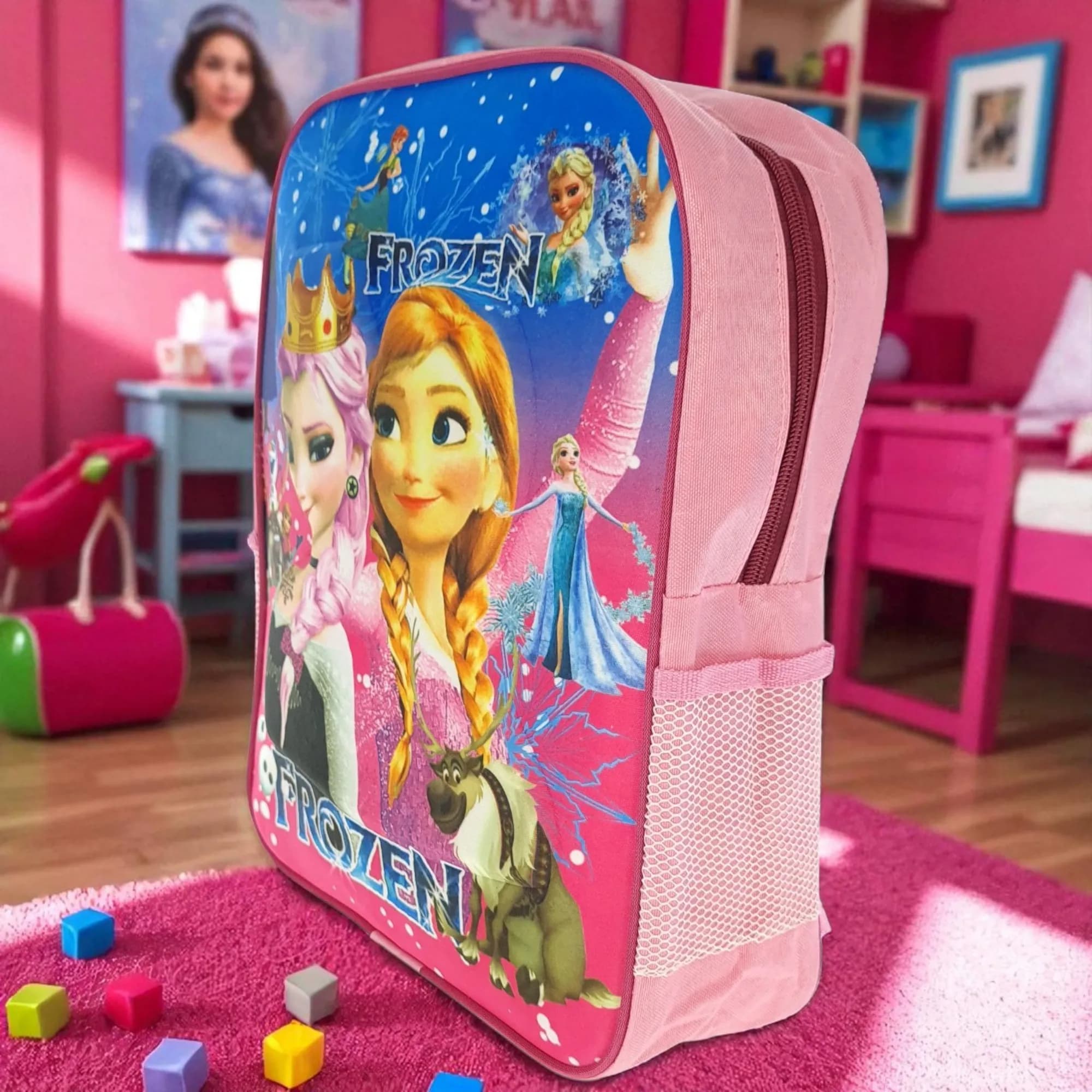 کوله پشتی بچگانه طرح السا و آنا فروزن Frozen مدل (اقتصادی) کد ECO-FROZEN — تصویر ۲