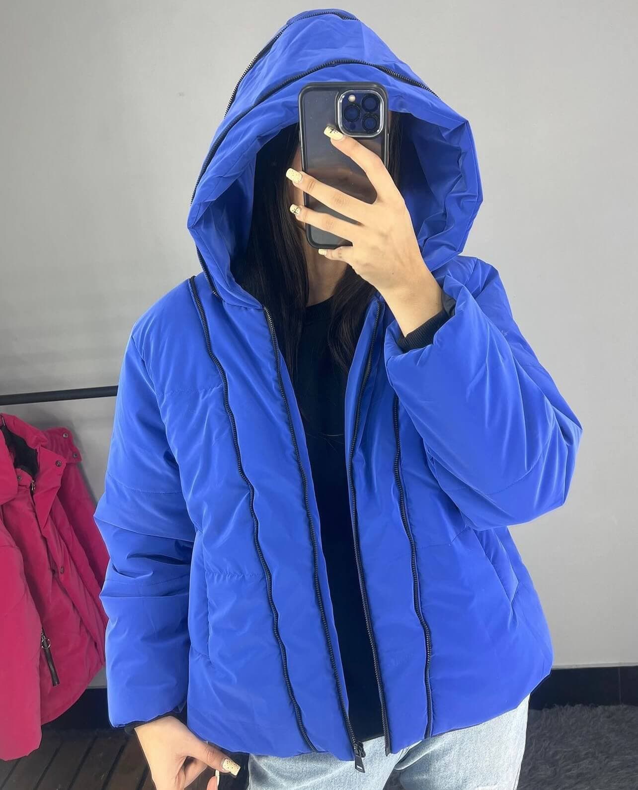 کاپشن زنانه سیلیکونی طرح زیپ کد ۱۴۸۹ — تصویر ۲