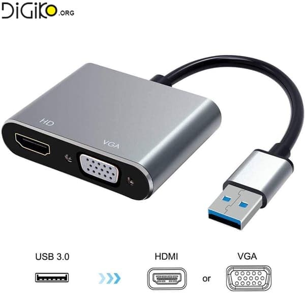 کابل تبدیل USB3.0 به VGA و HDMI — تصویر ۲