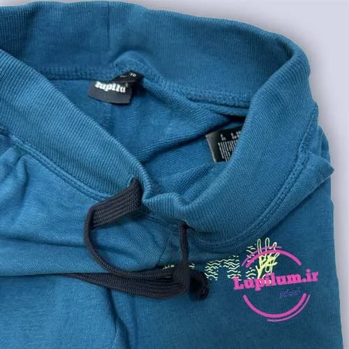 شلوار اسلش دورس رنگ سبزآبی تند — تصویر ۲