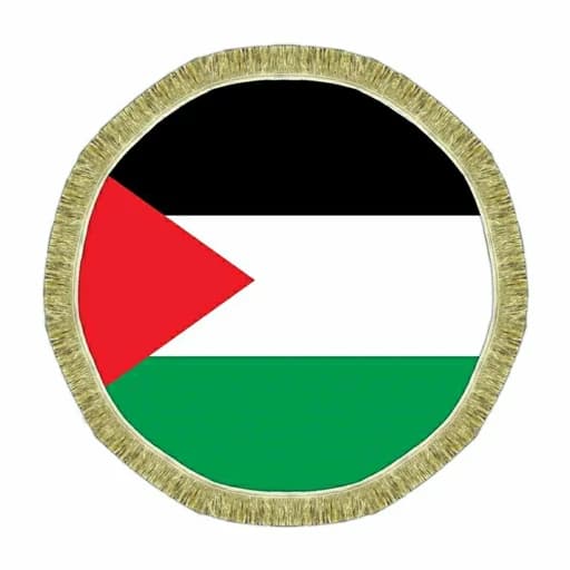 کتیبه مخمل دایره ای پرچم فلسطین