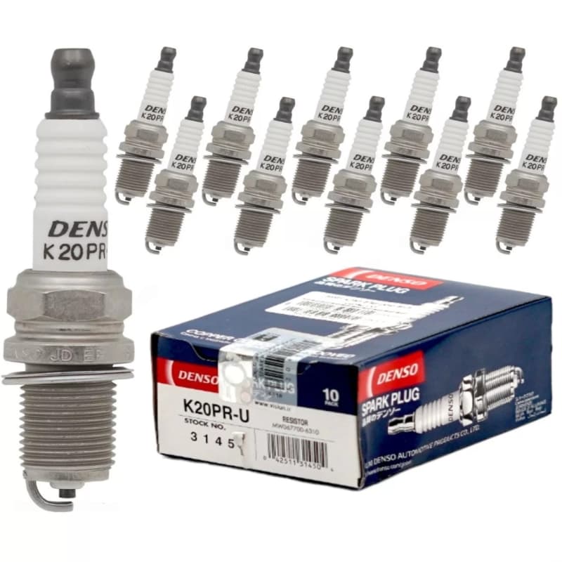 شمع تک پلاتین K20PR-U 3145 انژکتور دنسو DENSO ژاپن اصلی با لیبل ویژن (بسته 4 عددی)