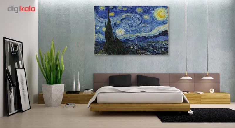 تابلو شاسی گالری هنری پیکاسو طرح شب پرستاره سایز 100×70 سانتی متر — تصویر ۳