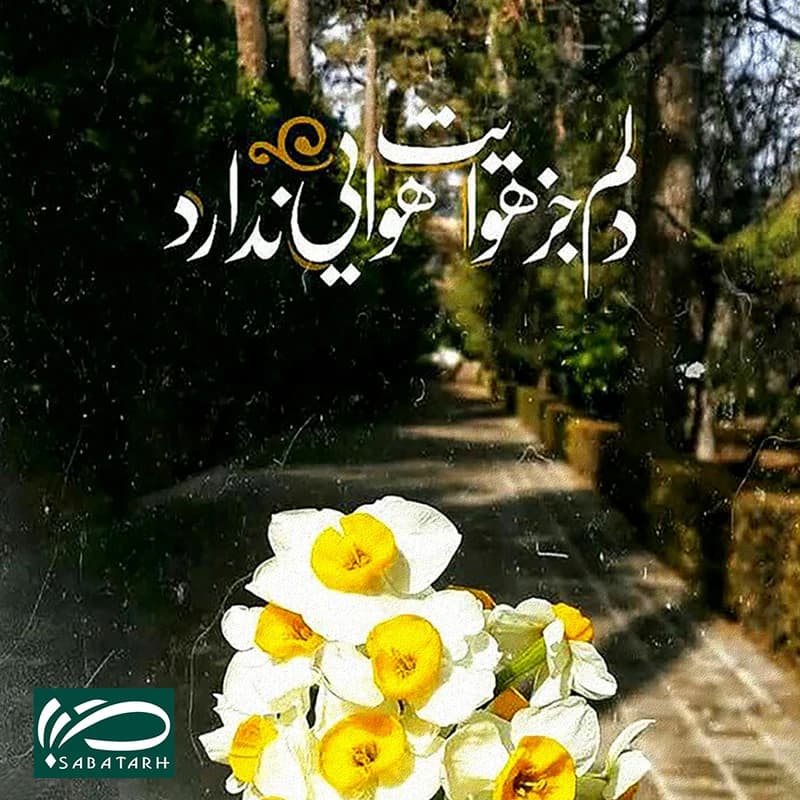 تابلو شاسی صبا طرح مدل شعر گرافی کد M203 — تصویر ۲