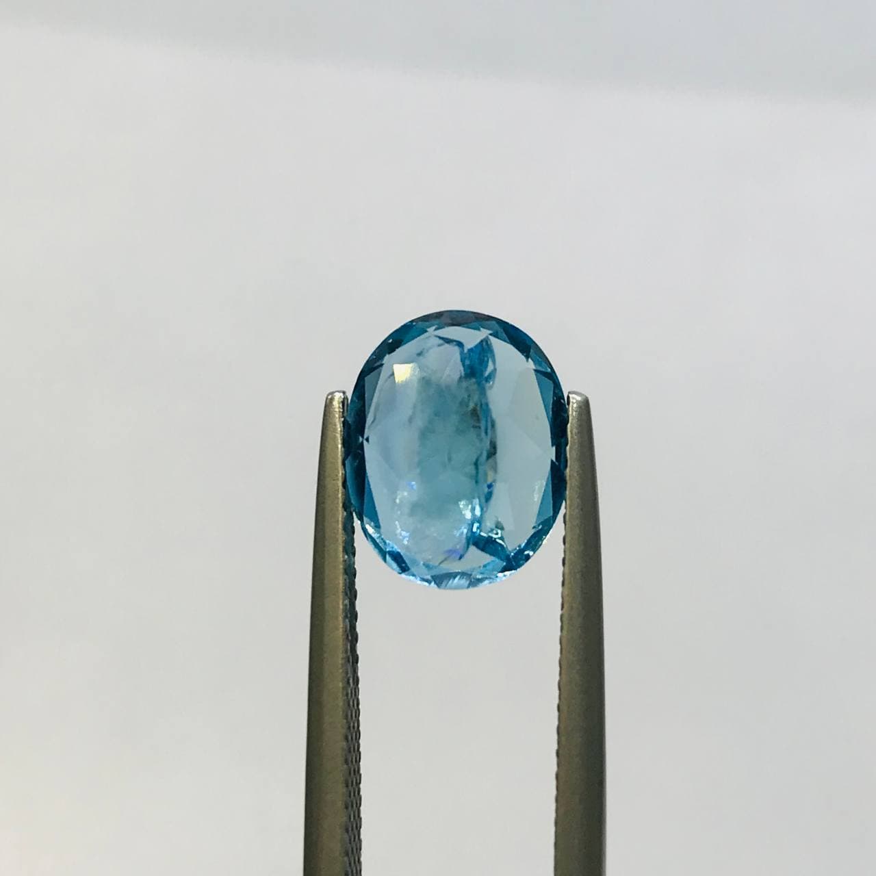 نگین توپاز آبی سوییسی اصل سایز 11*9 — تصویر ۴