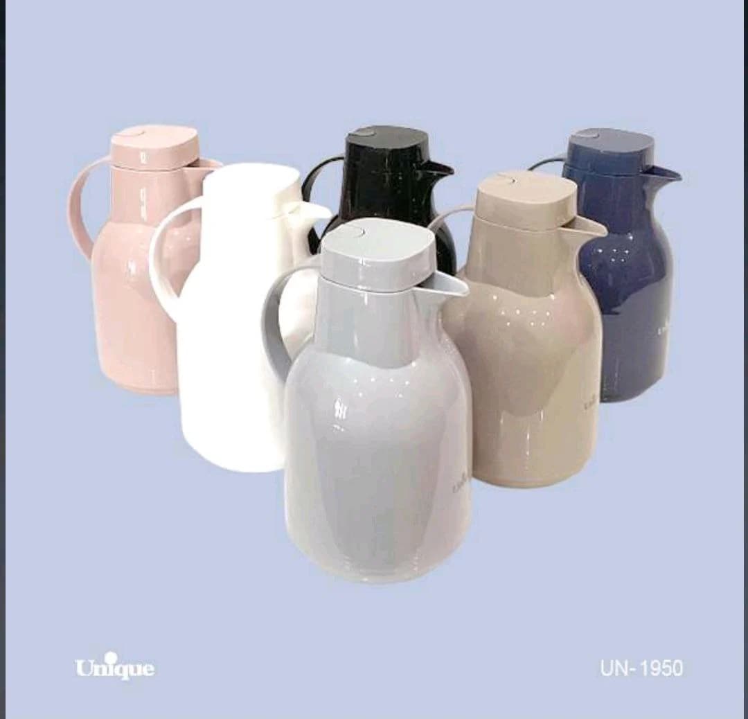 فلاسک 1/9لیتر رنگی پنگوئن شیشه صورتی یونیک کد UN-1950