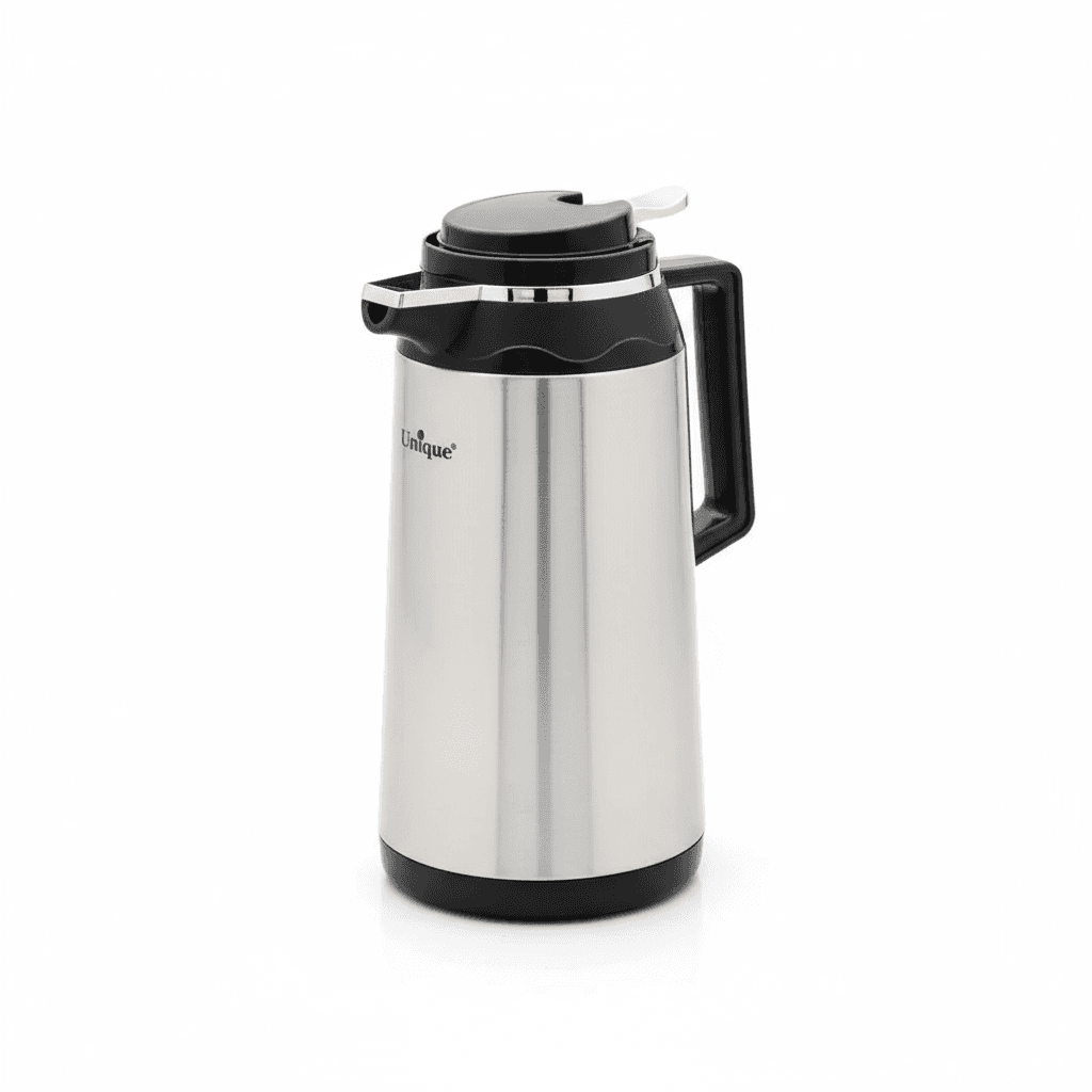 فلاسک 1/9لیتر استیل شیشه دار یونیک کد UN-1808