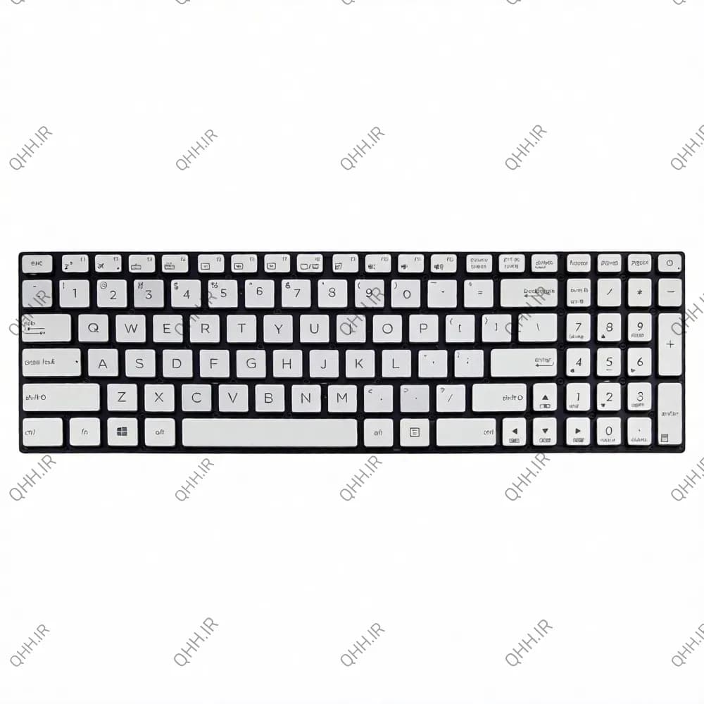 کیبرد لپ تاپ ایسوس ZenBook Flip Q534UX-Q503UA مشکی-اینترکوچک-بابک لایت-بدون فریم با کلید پاور — تصویر ۴